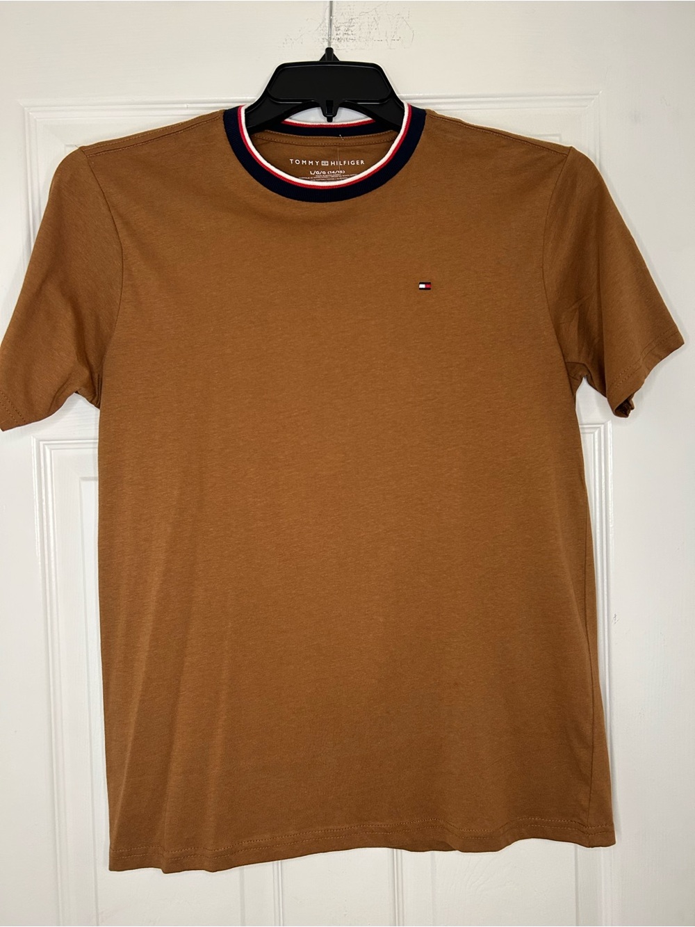 Tommy Hilfiger Boys Crew Neck T-Shirt in Brown